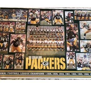 1996 Green Bay Packers Vintage Sealed Poster
